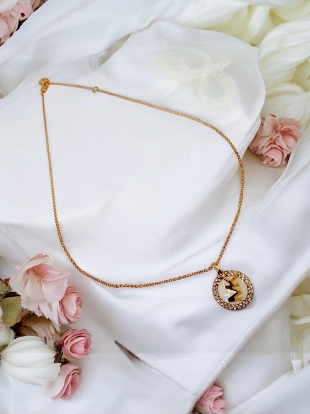 Michael Kors Pavé and Logo Charm Necklace - Picture 5 of 7